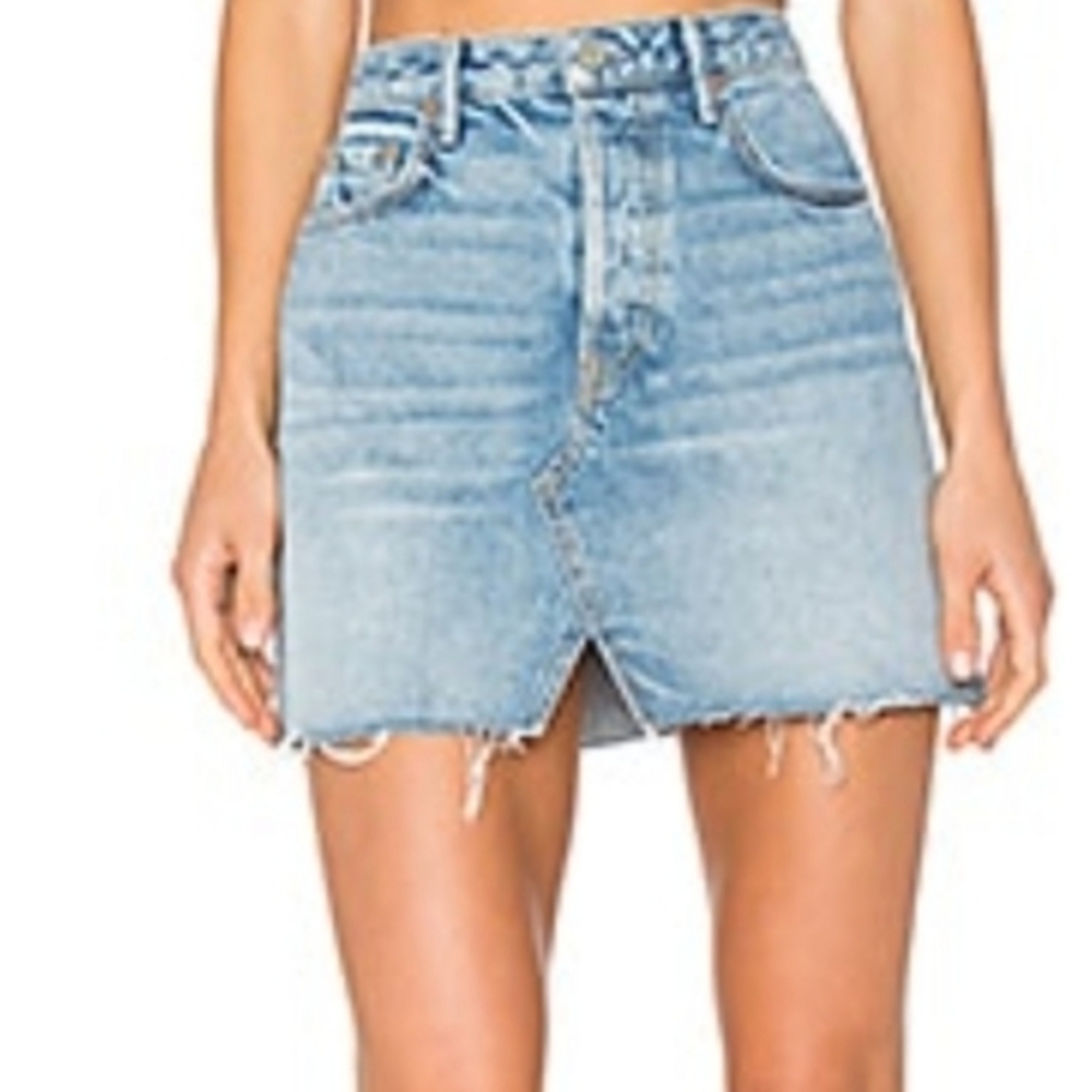 NWOT GRLFRND Revolve Milla Denim Mini Skirt Size 6 26 Waist